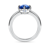 Sapphire Solitaire With Compass Prongs