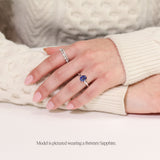 Sapphire Solitaire With Compass Prongs