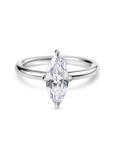 Marquise Solitaire with Compass Prongs