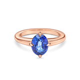 Sapphire Solitaire With Compass Prongs