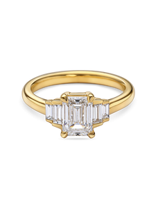 Art-Deco Emerald-Cut with Baguettes