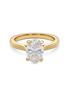 Oval Solitaire in Cathedral Setting